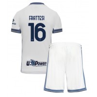 Camiseta Inter Milan Davide Frattesi #16 Segunda Equipación Replica 2024-25 para niños mangas cortas (+ Pantalones cortos)